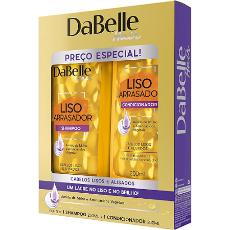 Kit Dabelle (Shampoo+Condicionador) Liso Arrasador 425ml