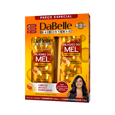 Kit Dabelle (Shampoo+Condicionador) Milagres Do Mel 425ml