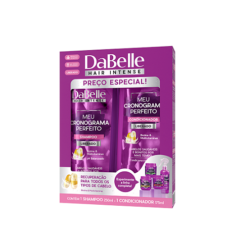 Kit Dabelle (Shampoo+Condicionador) Cronograma Perfeito 425ml