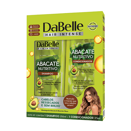 Kit Dabelle (Shampoo+Condicionador) Abacate Nutritivo 425ml