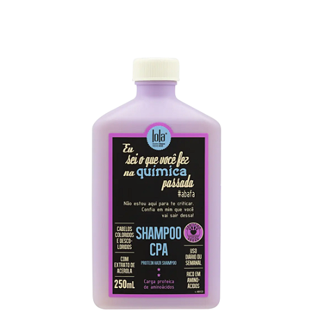 Shampoo Lola Cpa Eu Sei O Que Voce Fez Na Quimica Passada 250ml