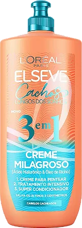 CREME DE TRATAMENTO ELSEVE 500ML CACHOS LONGOS DOS SONHOS 3EM1