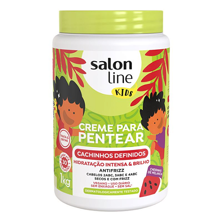 Creme Para Pentear Salon Line Cachinhos Kids Melancia 1kg