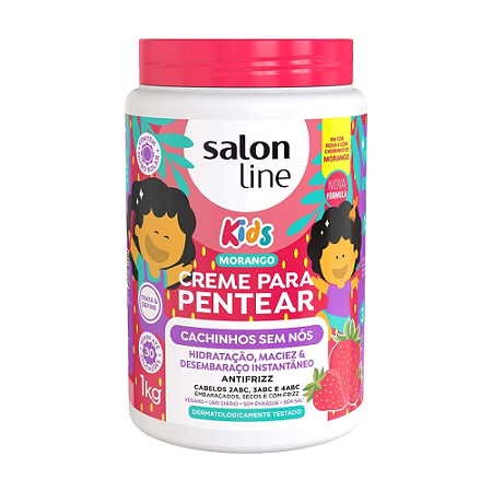 Creme Para Pentear Salon Line Cachos Sem Nos Kids 1kg