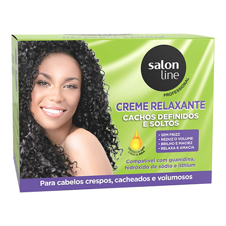 Creme Relaxante Salon Line Oleo De Coco E Oleo De Avelã Definidos E Soltos 218g