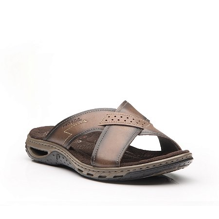 Chinelo Masculino Pegada Couro Anilina 13166302