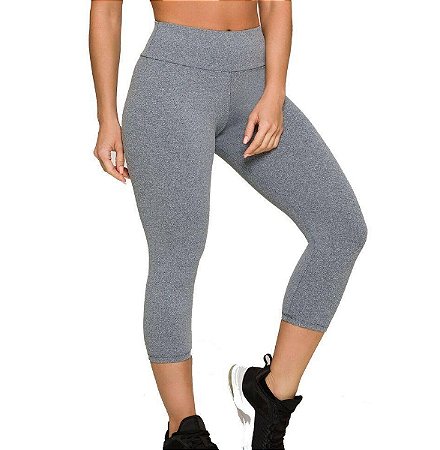 Calça Leggie Corsário Selene Cinza Zero Transparência