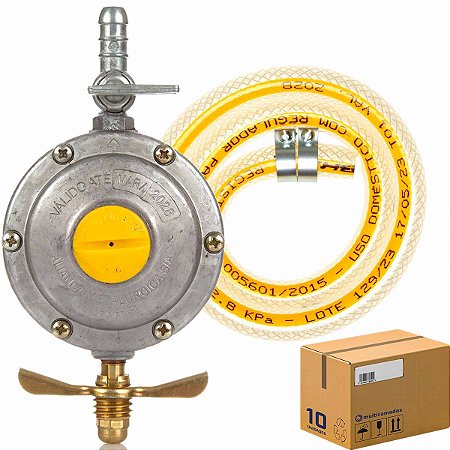 Regulador Aliança 506/01 GRANDE com Mangueira 0,80m (Caixa 10 Unidades)