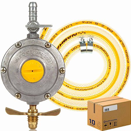 Regulador Aliança 506/01 GRANDE com Mangueira 1,20m (Caixa 10 Unidades)