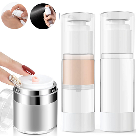 Frasco Para Creme e Loção Viagem  a Vácuo sem Desperdícios