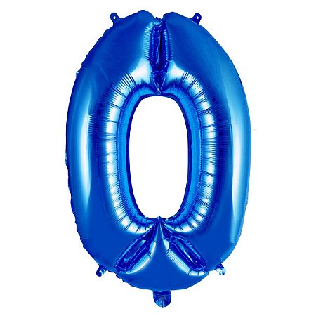 Balão Metalizado Azul 16" Números