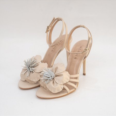 SANDALIA ALTA COURO FLOR