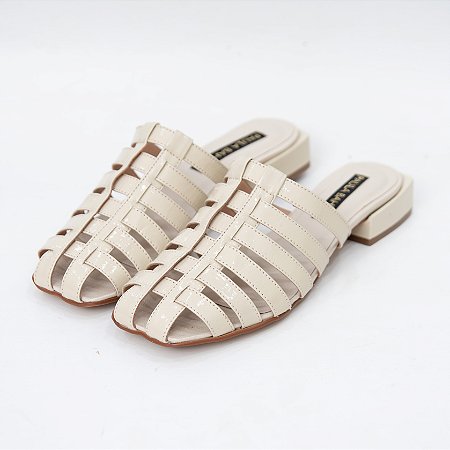 MULE COURO VERNIZ