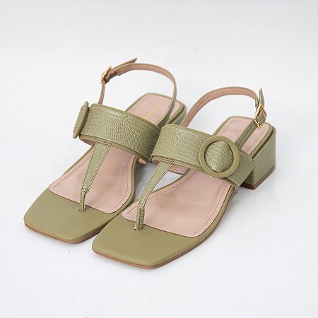 SANDALIA COURO FIVELA