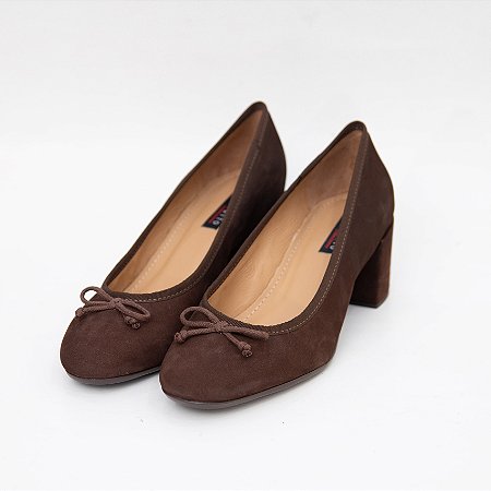 SCARPIN COURO NOBUCK