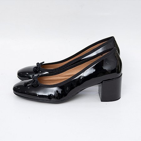 SCARPIN COURO VERNIZ