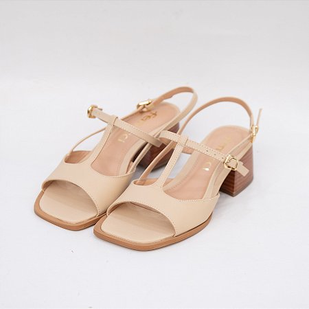 SANDALIA COURO LISO