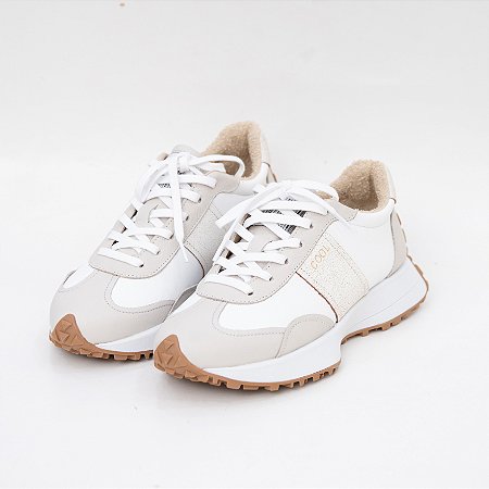 TENIS COURO BICOLOR