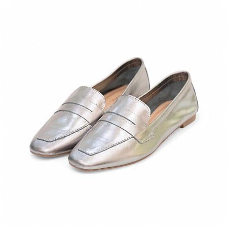 MOCASSIM COURO METALIZADO