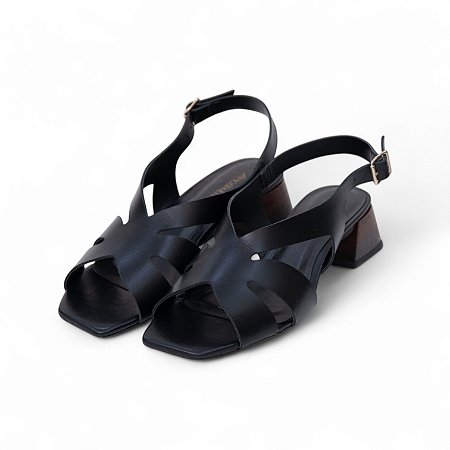 SANDALIA COURO LISO