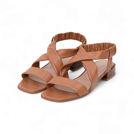 SANDALIA COURO LISO