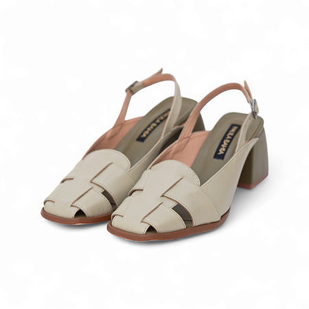 SANDALIA COURO LISO