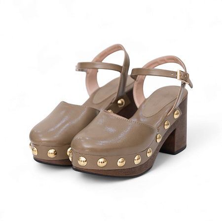 SANDALIA COURO LISO
