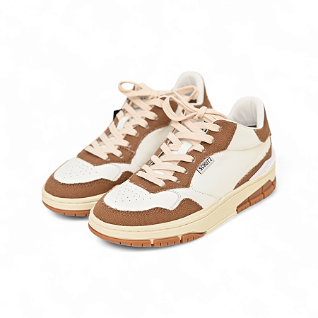 TENIS COURO BICOLOR