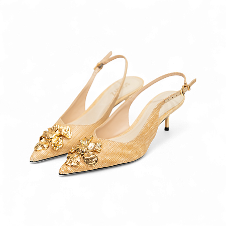 CHANEL BAIXO PALHA FLOR