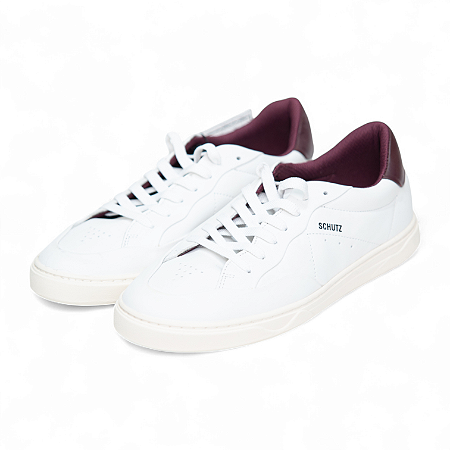 TENIS COURO LISO BICOLOR