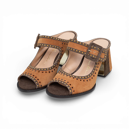 MULE COURO LUIZA BARCELOS