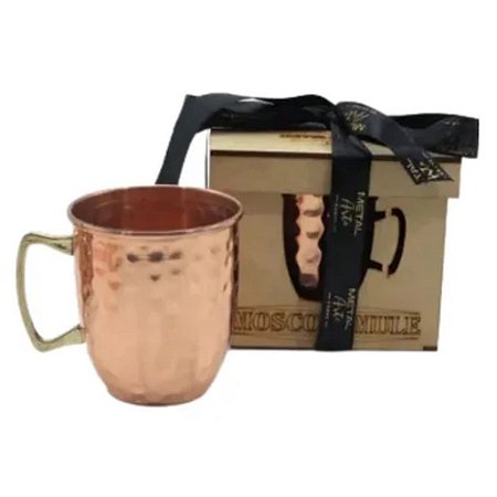 Caneca Moscow Mule Cobre Martelada 500ml C/caixa Presente