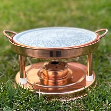 Réchaud Pedra Sabão Cobre Puro 27 cm