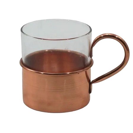 Suporte Cobre Copo Whisky C/Copo