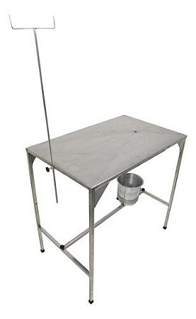 Mesa Inox 304 Atendimento Veterinaria Balde Sorox 120x90x60