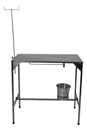 Mesa Inox 304 Atendimento Veterinaria Cirurgica Balde Sorox