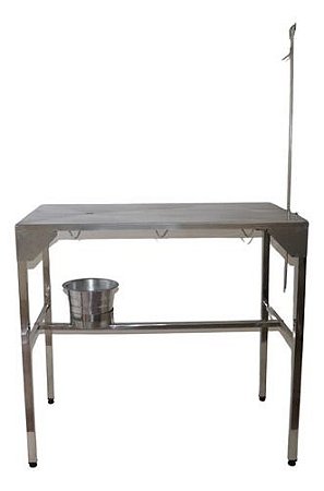Mesa Atendimento Veterinário Cirúrgica 100% Inox Reforçada