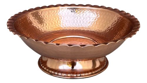 Fruteira Toda Cobre Puro 27 Cm