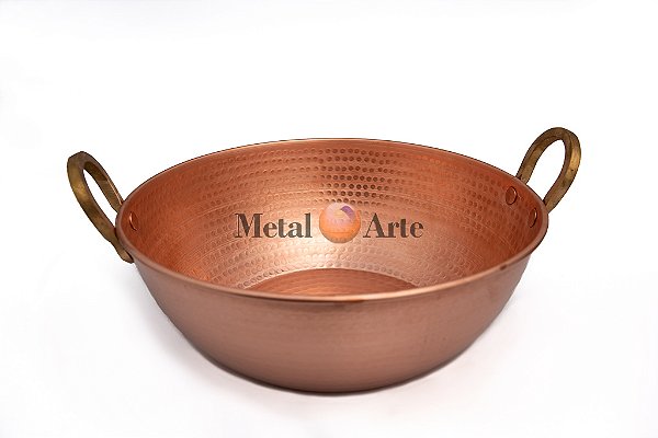 Tacho Cobre Puro Chapa Grossa Alça Bronze