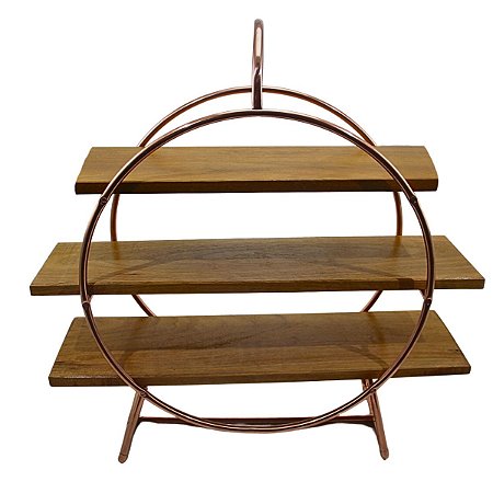 Suporte De Cobre Roda Gigante 3 Andares Buffet