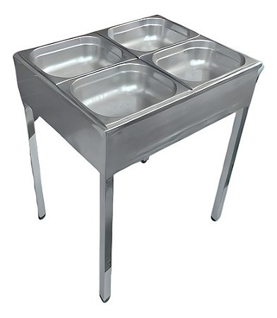 Buffet Self Service Inox 4 Cubas Salada Reforçado