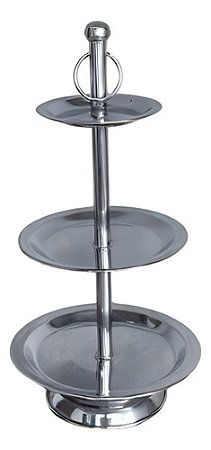 Suporte De Prata 3 Andares Para Bar E Bartenders Buffet