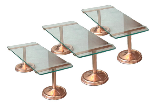 Suporte Em Cobre C/vidro Bartender Buffet Restaurante 3 Un