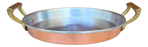 Frigideira Cobre Puro Alça Bronze 32 Cm Restaurante Buffet