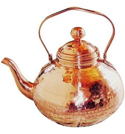 Chaleira Toda Cobre Grande D.22cm/alt.23cm Para Uso
