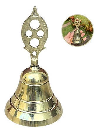 Sino Sineta De Mesa Grande 15 Cm Liga De Bronze