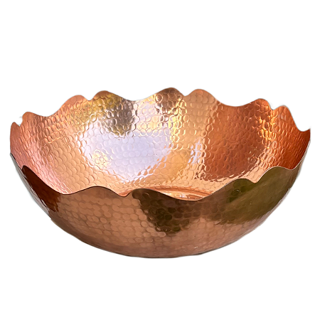Fruteira Cobre Puro Luxo Chapa Grossa Recortada
