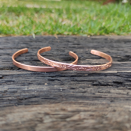 Pulseira De Cobre Puro Ajustavel Minimalista