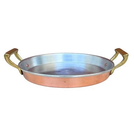 Frigideira Cobre Puro Alça Bronze 23 Cm Restaurante Buffet