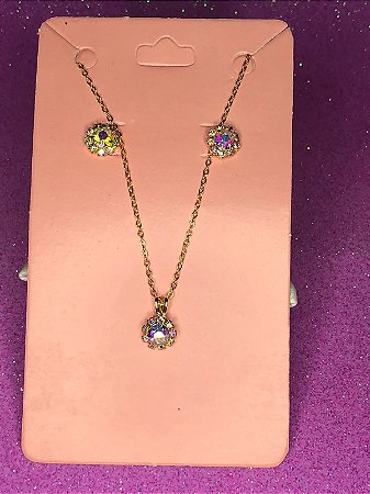 CONJUNTO STRASS FRUTA COR